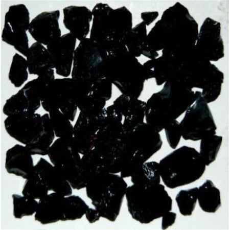 American Specialty Glass Recycled Chunky Glass, Black - Size 1 - 0.13-0.25 in. - 25 lbs TBLACKZ1-25